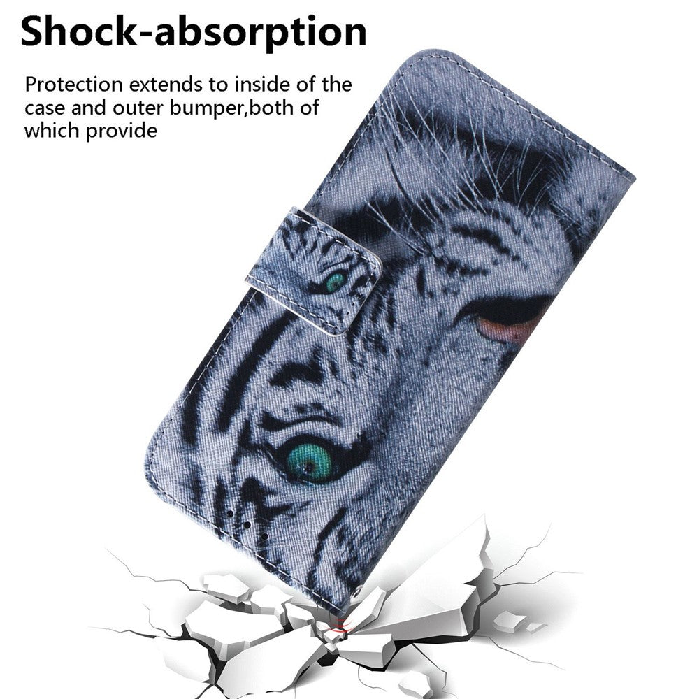 PU Leather Pattern Printing Case for iPhone 14 Pro Max 6.7 inch, Foldable Stand Wallet Full Protection Phone Cover