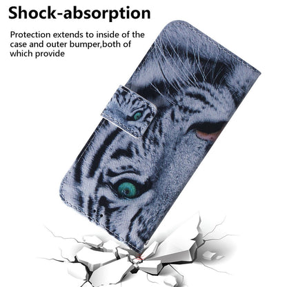 PU Leather Pattern Printing Case for iPhone 14 Pro Max 6.7 inch, Foldable Stand Wallet Full Protection Phone Cover