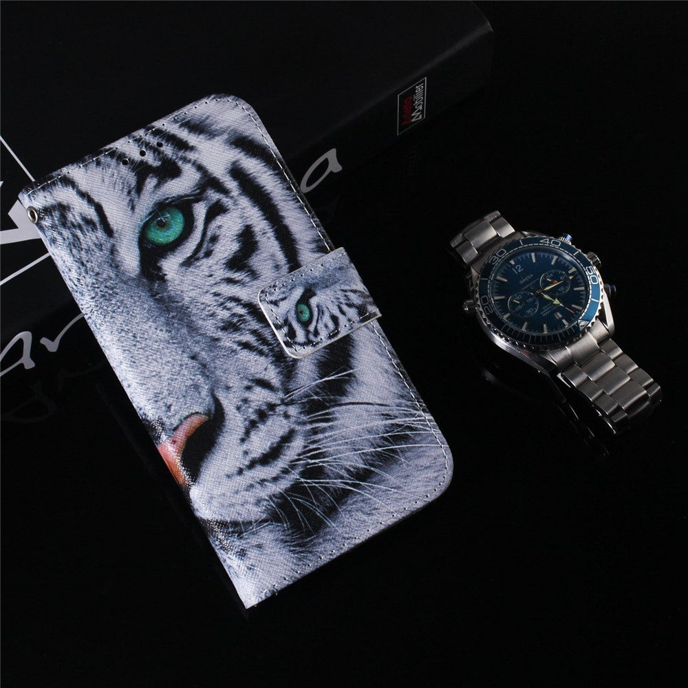 PU Leather Pattern Printing Case for iPhone 14 Pro Max 6.7 inch, Foldable Stand Wallet Full Protection Phone Cover