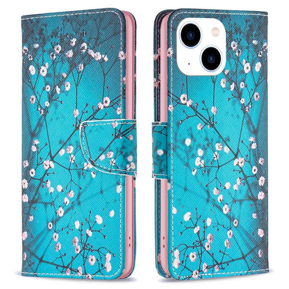 For iPhone 14 Phone Case Pattern Printing PU Leather Wallet Stand Cover