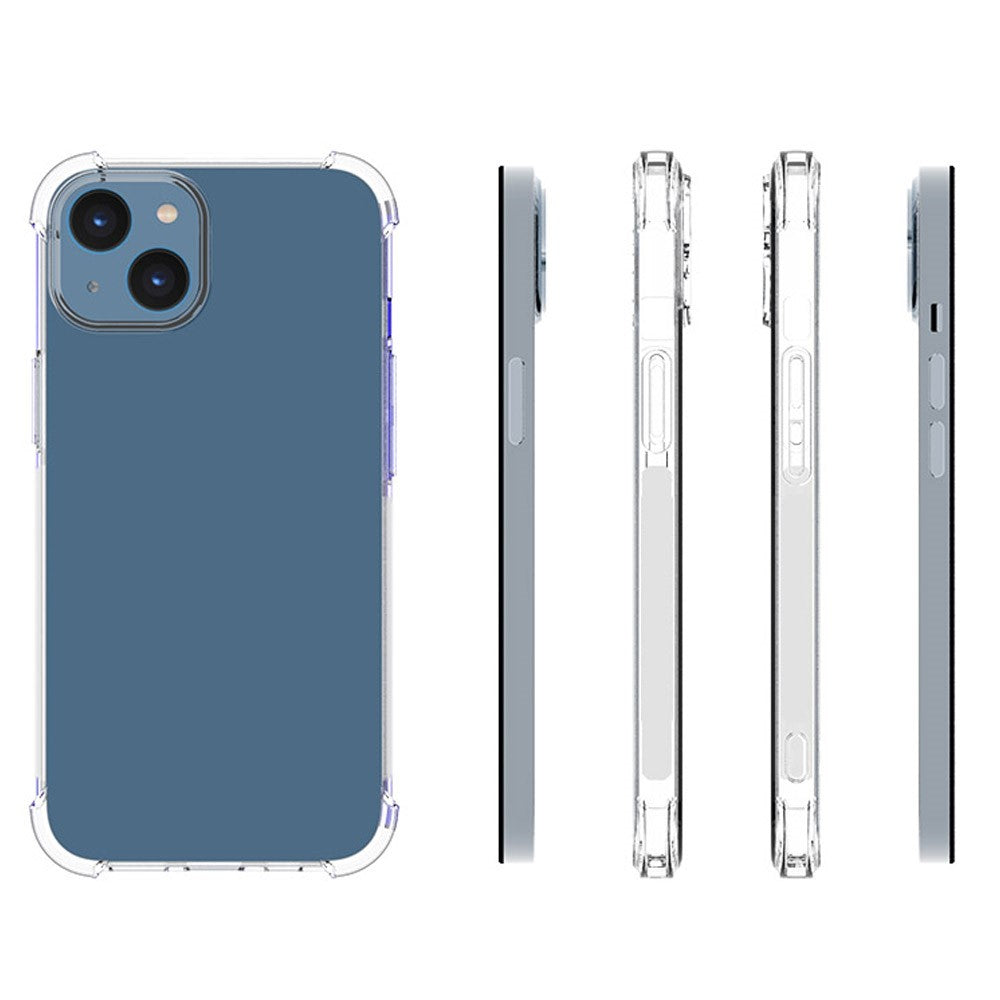 For iPhone 14 6.1 inch Anti-fall Phone Case Precise Cutouts Four Corners Drop-resistant Back TPU Protective Case