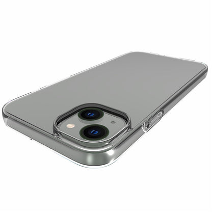 For iPhone 14 Plus 6.7 inch Transparent TPU Phone Case Watermark-free Texture Inside Soft Back Phone Cover