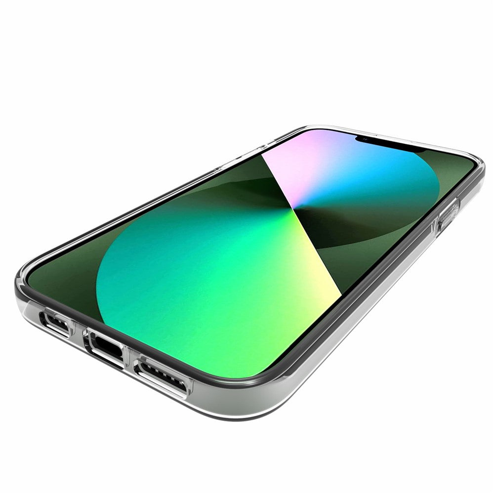 For iPhone 14 Plus 6.7 inch Transparent TPU Phone Case Watermark-free Texture Inside Soft Back Phone Cover