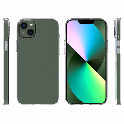 For iPhone 14 Plus 6.7 inch Transparent TPU Phone Case Watermark-free Texture Inside Soft Back Phone Cover