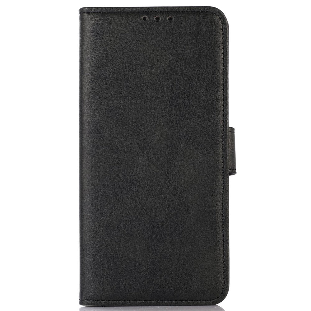 For iPhone 14 6.1 inch Shockproof Phone Cover Textured PU Leather Stand Wallet Scratch Resistant Mobile Phone Case Magnetic Design Protective Shell