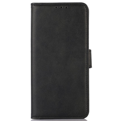 For iPhone 14 6.1 inch Shockproof Phone Cover Textured PU Leather Stand Wallet Scratch Resistant Mobile Phone Case Magnetic Design Protective Shell