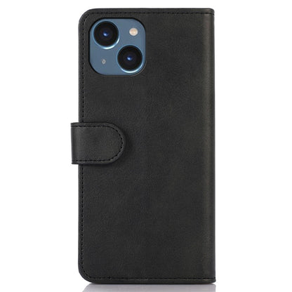 For iPhone 14 6.1 inch Shockproof Phone Cover Textured PU Leather Stand Wallet Scratch Resistant Mobile Phone Case Magnetic Design Protective Shell