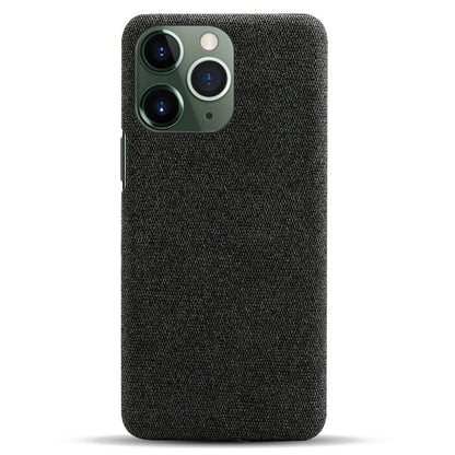 For iPhone 14 Pro Max 6.7 inch Cell Phone Case Shell Solid Color Hard PC+Cloth Phone Cover
