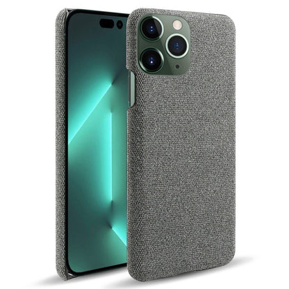 For iPhone 14 Pro Max 6.7 inch Cell Phone Case Shell Solid Color Hard PC+Cloth Phone Cover