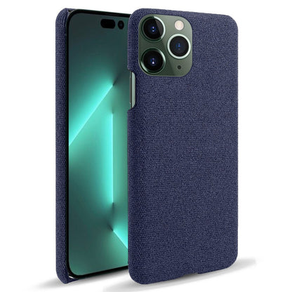 For iPhone 14 Pro Max 6.7 inch Cell Phone Case Shell Solid Color Hard PC+Cloth Phone Cover