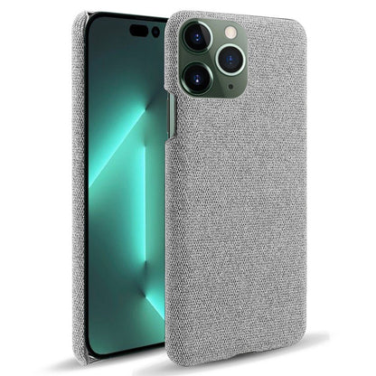 For iPhone 14 Pro Max 6.7 inch Cell Phone Case Shell Solid Color Hard PC+Cloth Phone Cover