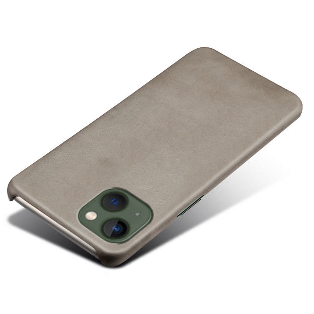 For iPhone 14 Plus 6.7 inch Anti-drop Textured PU Leather Coated PC Scratch-resistant Cell Phone Case