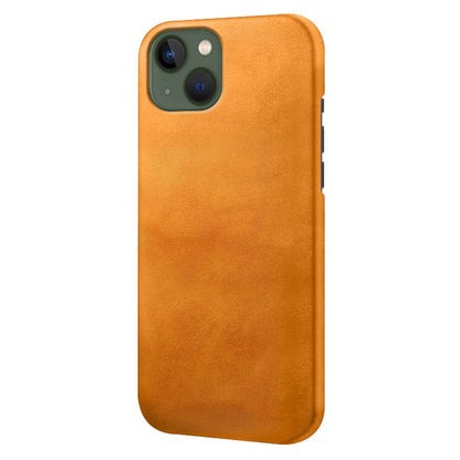 For iPhone 14 Plus 6.7 inch Anti-drop Textured PU Leather Coated PC Scratch-resistant Cell Phone Case