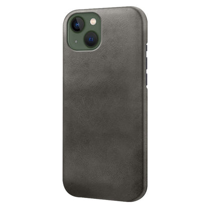 For iPhone 14 Plus 6.7 inch Anti-drop Textured PU Leather Coated PC Scratch-resistant Cell Phone Case