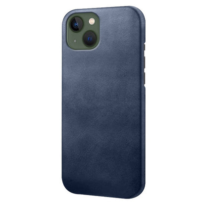 For iPhone 14 Plus 6.7 inch Anti-drop Textured PU Leather Coated PC Scratch-resistant Cell Phone Case