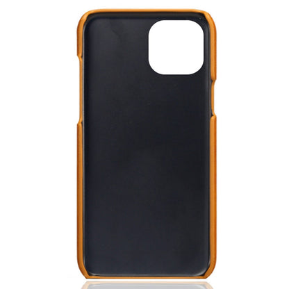 Wear-resistant Phone Case for iPhone 14 6.1 inch, PU Leather Coated Hard PC Dual Card Slots Protector