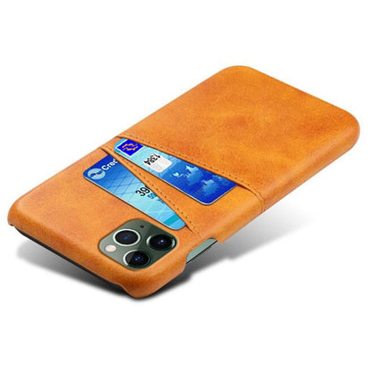 Drop-proof Phone Case for iPhone 14 Plus 6.7 inch, PU Leather Coated Hard PC Phone Shell with Dual Card Slots