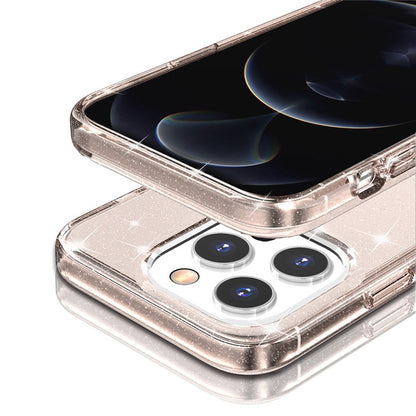 For iPhone 14 Pro Max 6.7 inch Glittery Powder Soft TPU + Hard PC Phone Case Drop-proof Cover