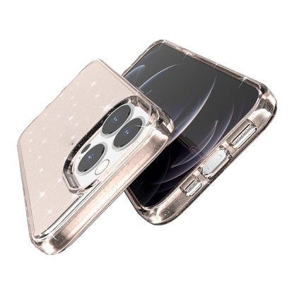 For iPhone 14 Pro Max 6.7 inch Glittery Powder Soft TPU + Hard PC Phone Case Drop-proof Cover