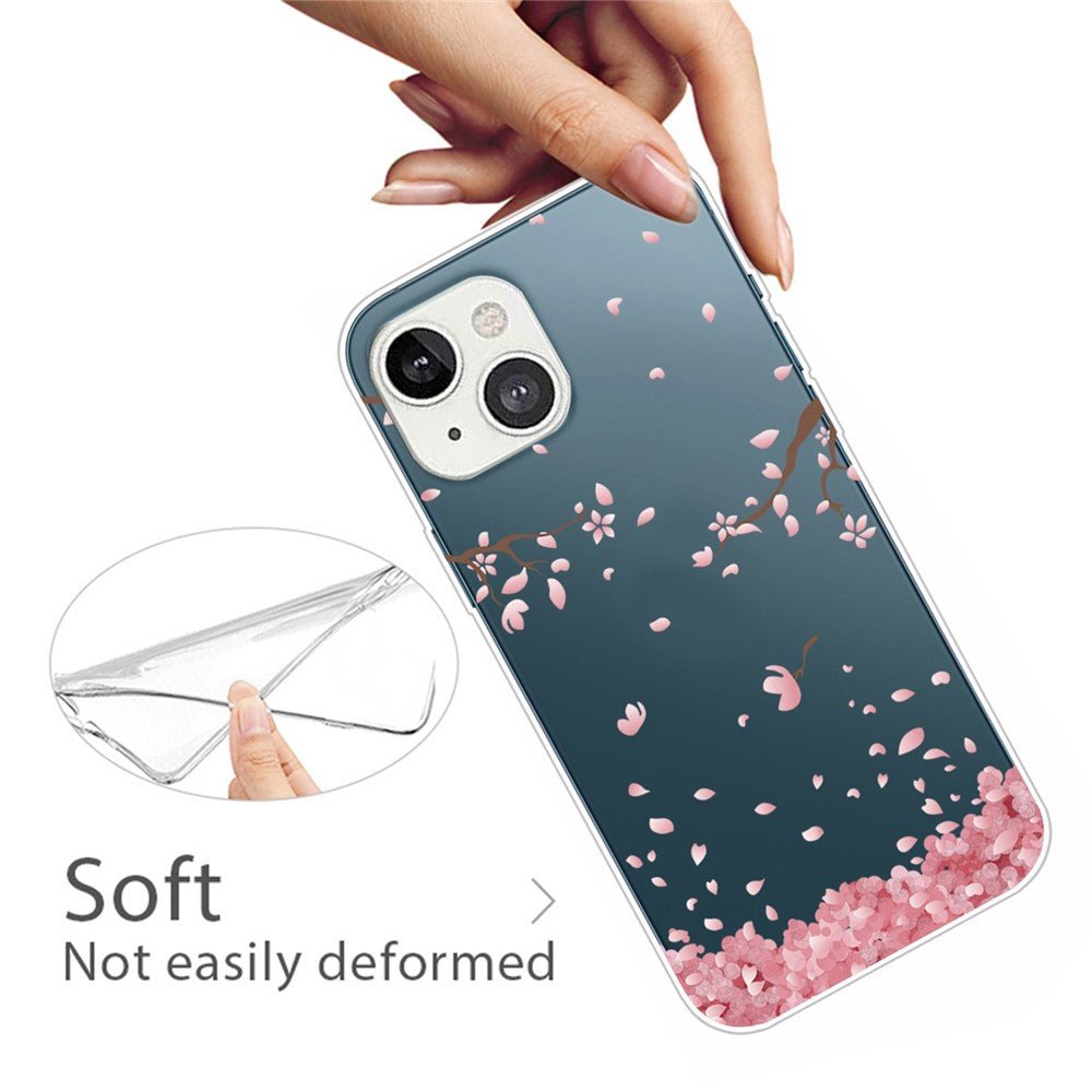 Anti-drop Protection TPU Phone Case for iPhone 14 6.1 inch, IMD Stylish Pattern Printing Cover