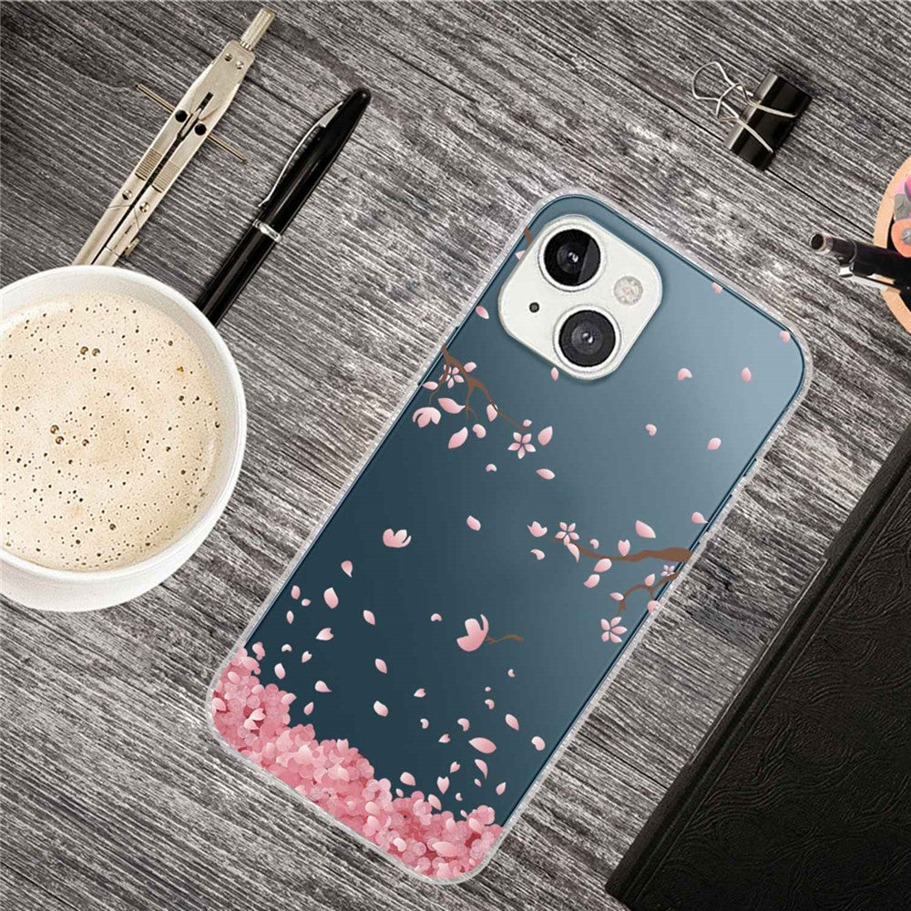 Anti-drop Protection TPU Phone Case for iPhone 14 6.1 inch, IMD Stylish Pattern Printing Cover