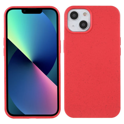 For iPhone 14 6.1 inch Starry Sky Series Wear-resistant Phone Case Soft TPU Biodegradable Wheat Straw Matte Back Shell