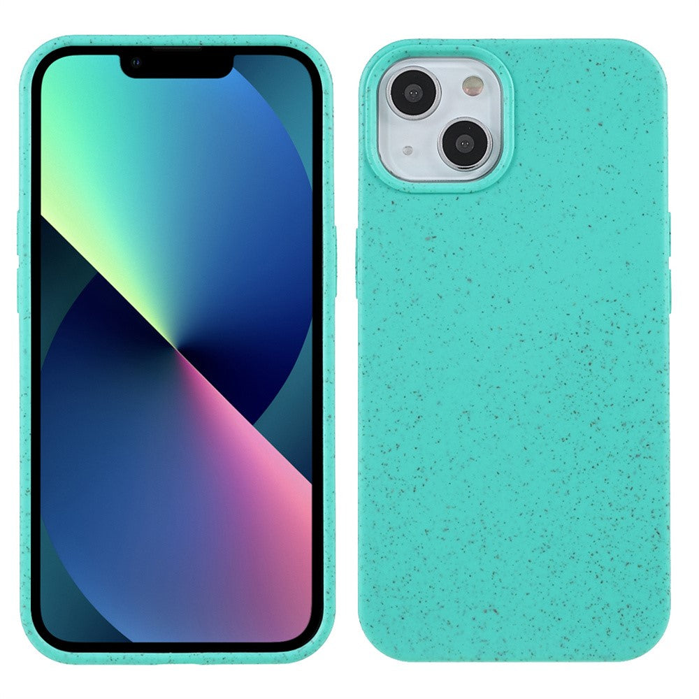 For iPhone 14 6.1 inch Starry Sky Series Wear-resistant Phone Case Soft TPU Biodegradable Wheat Straw Matte Back Shell
