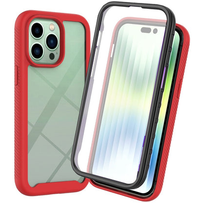 For iPhone 14 Pro Max 6.7 inch PC + TPU Full Protection Phone Case Drop-proof Cover with PET Screen Protector