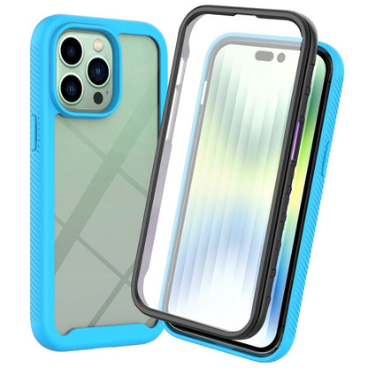 For iPhone 14 Pro Max 6.7 inch PC + TPU Full Protection Phone Case Drop-proof Cover with PET Screen Protector