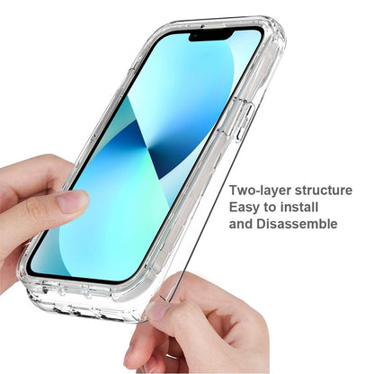 For iPhone 14 Plus 6.7 inch 3-in-1 Hybrid PC + TPU Full Body Protection Cover Gradient Scratch-resistant Phone Shell Case with PET Screen Protector
