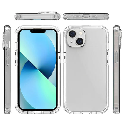 For iPhone 14 Plus 6.7 inch 3-in-1 Hybrid PC + TPU Full Body Protection Cover Gradient Scratch-resistant Phone Shell Case with PET Screen Protector