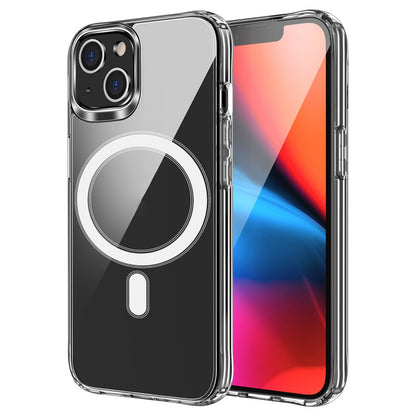 For iPhone 14 6.1 inch Wireless Charging Hard Acrylic+Soft TPU Phone Case Corner Protection High Impact Protective Clear Shell