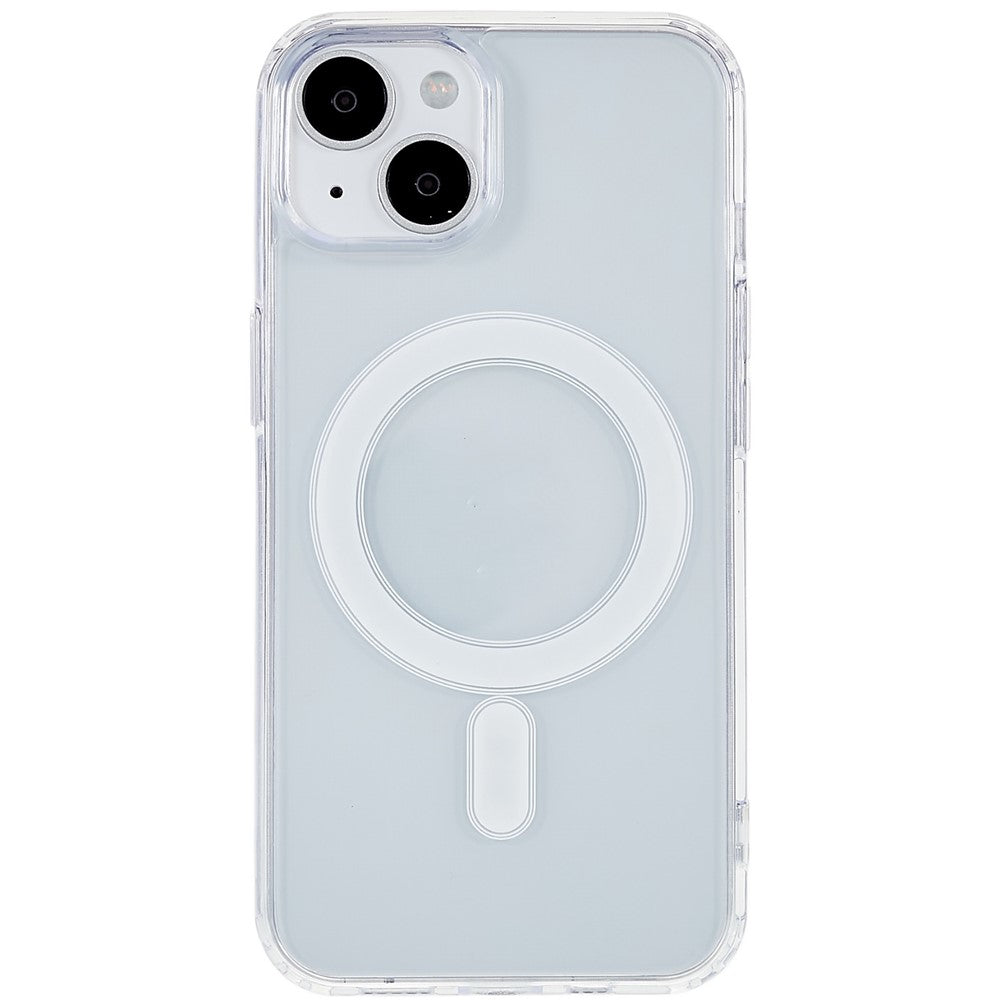 Magnetic Case for iPhone 14 Plus 6.7 inch Compatible with MagSafe, Hard Acrylic Soft TPU Transparent Shockproof Shell