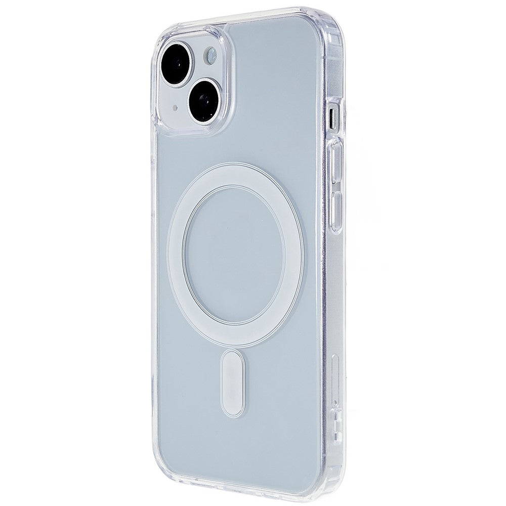 Magnetic Case for iPhone 14 Plus 6.7 inch Compatible with MagSafe, Hard Acrylic Soft TPU Transparent Shockproof Shell