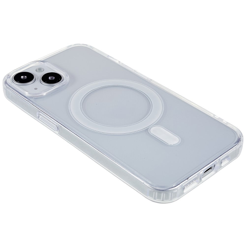Magnetic Case for iPhone 14 Plus 6.7 inch Compatible with MagSafe, Hard Acrylic Soft TPU Transparent Shockproof Shell