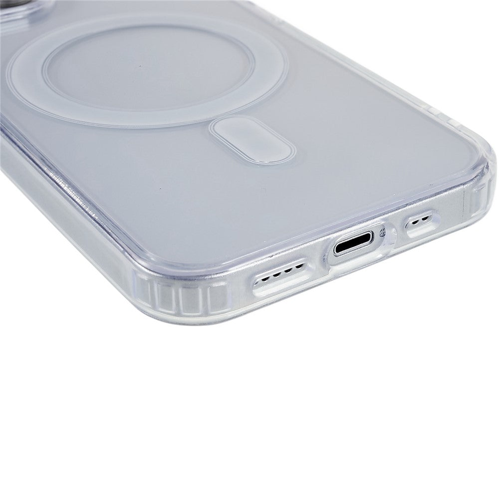 Magnetic Case for iPhone 14 Plus 6.7 inch Compatible with MagSafe, Hard Acrylic Soft TPU Transparent Shockproof Shell