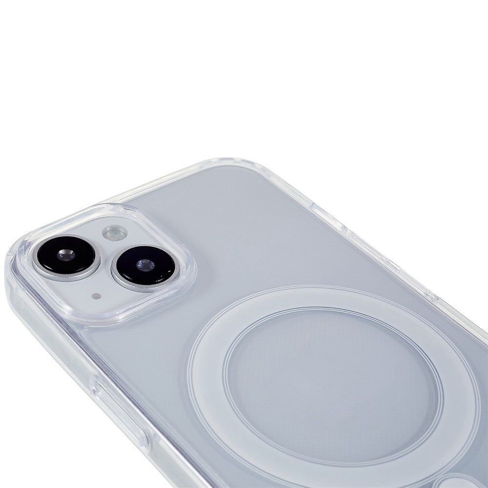 Magnetic Case for iPhone 14 Plus 6.7 inch Compatible with MagSafe, Hard Acrylic Soft TPU Transparent Shockproof Shell