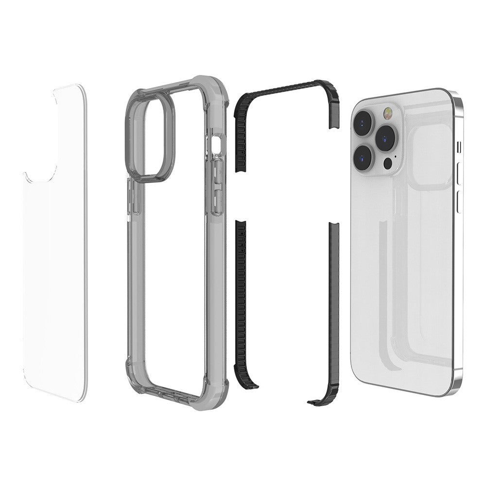 For iPhone 15 Pro Case Four Corners Anti Drop Clear TPU + TPE + PC Phone Coverr