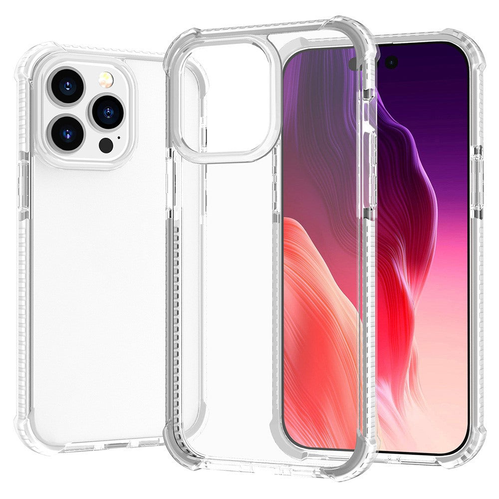 For iPhone 15 Pro Case Four Corners Anti Drop Clear TPU + TPE + PC Phone Coverr