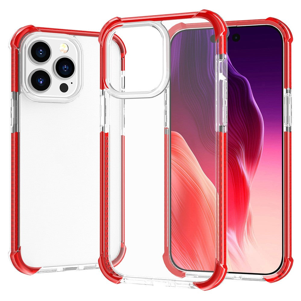 For iPhone 15 Pro Case Four Corners Anti Drop Clear TPU + TPE + PC Phone Coverr