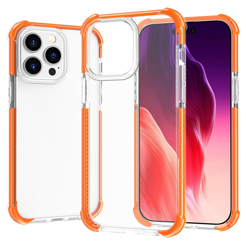 For iPhone 15 Pro Case Four Corners Anti Drop Clear TPU + TPE + PC Phone Coverr