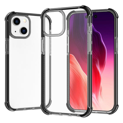 For iPhone 15 Case Four Corners Anti Drop Clear TPU + TPE + PC Phone Cover