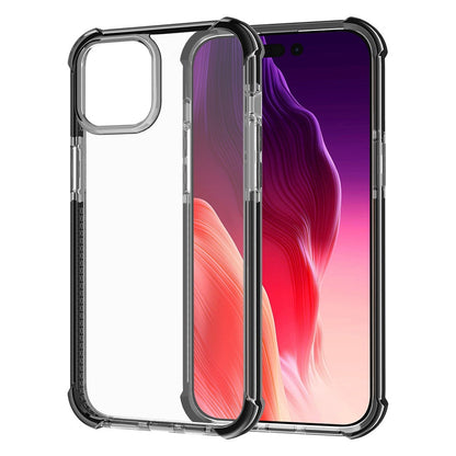 For iPhone 15 Case Four Corners Anti Drop Clear TPU + TPE + PC Phone Cover