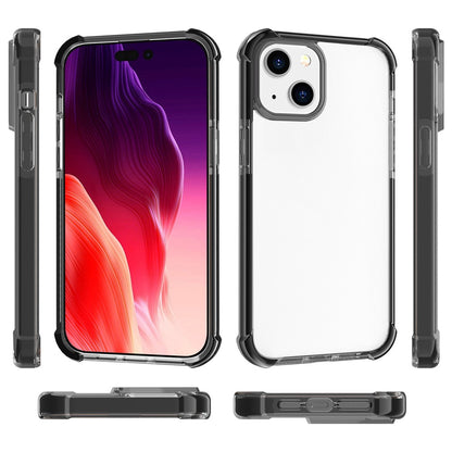 For iPhone 15 Case Four Corners Anti Drop Clear TPU + TPE + PC Phone Cover