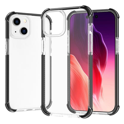 For iPhone 15 Case Four Corners Anti Drop Clear TPU + TPE + PC Phone Cover