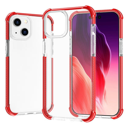 For iPhone 15 Case Four Corners Anti Drop Clear TPU + TPE + PC Phone Cover