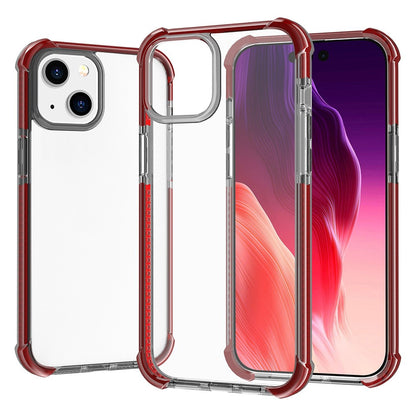 For iPhone 15 Case Four Corners Anti Drop Clear TPU + TPE + PC Phone Cover
