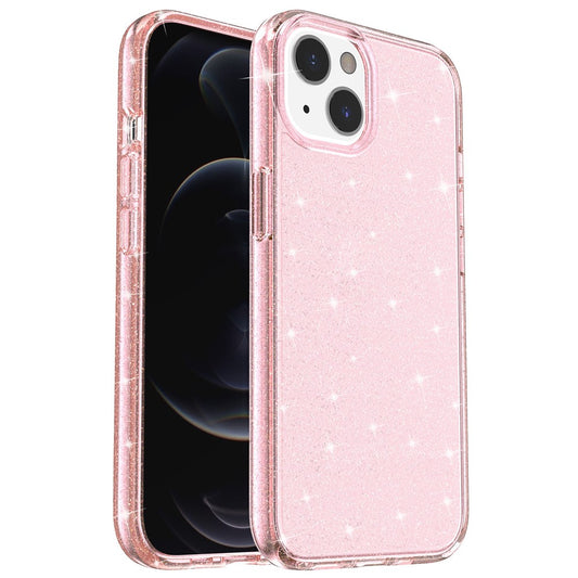 For iPhone 15 Plus Sparkly Glitter Protective Case Shockproof Hard PC + Soft TPU Phone Cover