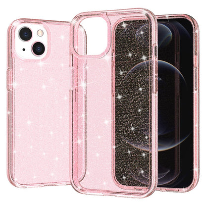 For iPhone 15 Plus Sparkly Glitter Protective Case Shockproof Hard PC + Soft TPU Phone Cover
