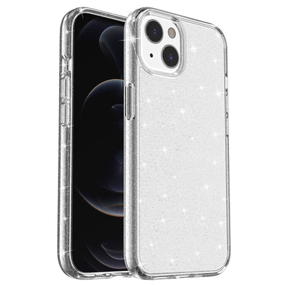 For iPhone 15 Plus Sparkly Glitter Protective Case Shockproof Hard PC + Soft TPU Phone Cover